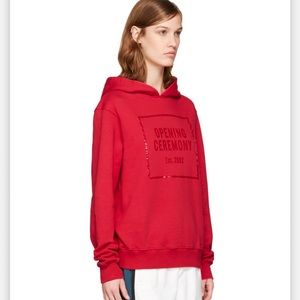 Opening Ceremony Red Gel Logo Hoodie, size S